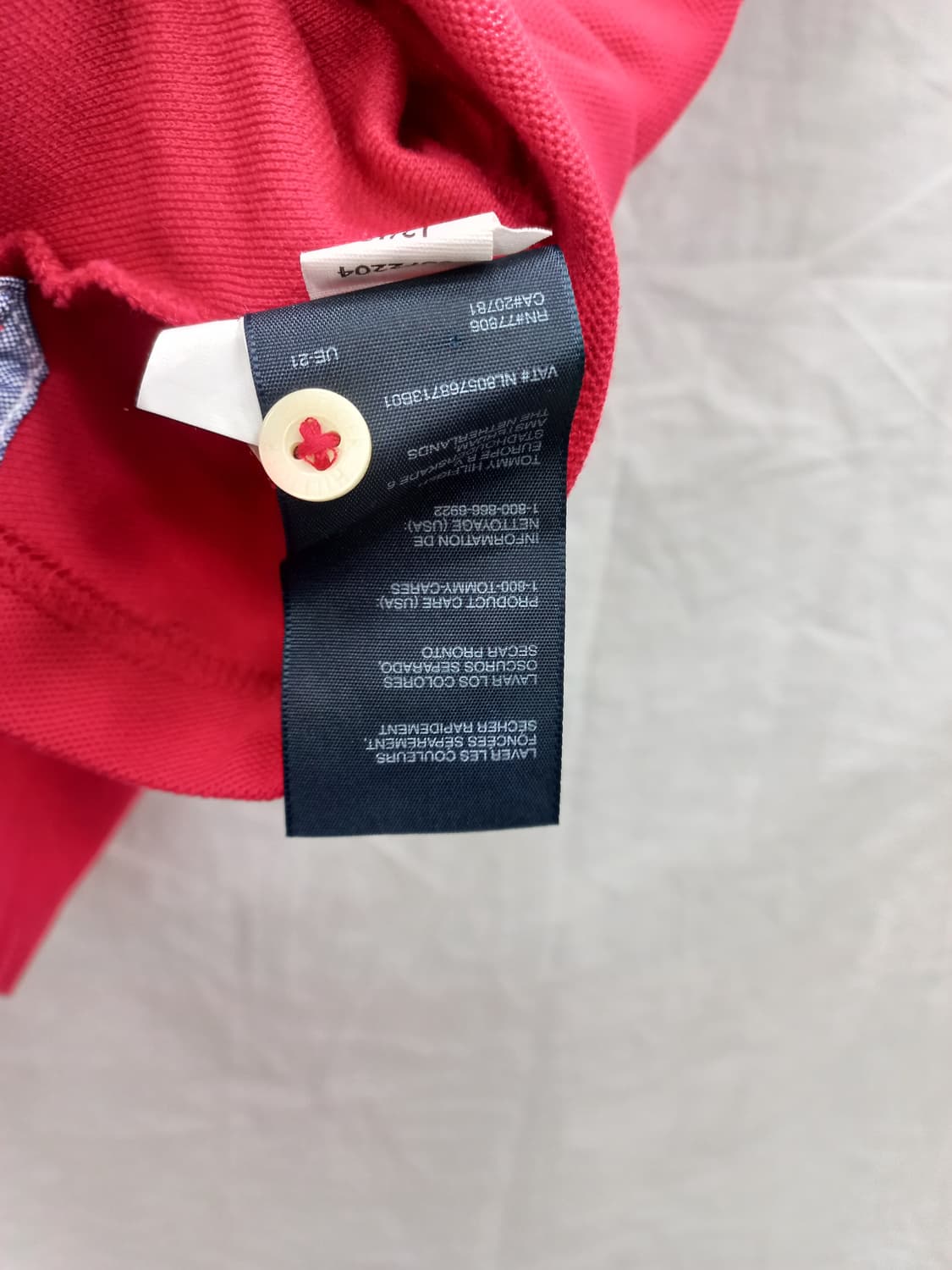 타미힐피거 레드 폴로티 (남 XS :85) 상품이미지5