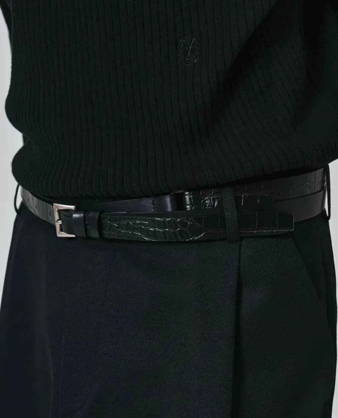 노이어 noirer 슬릭 레이어드 벨트 상품이미지1