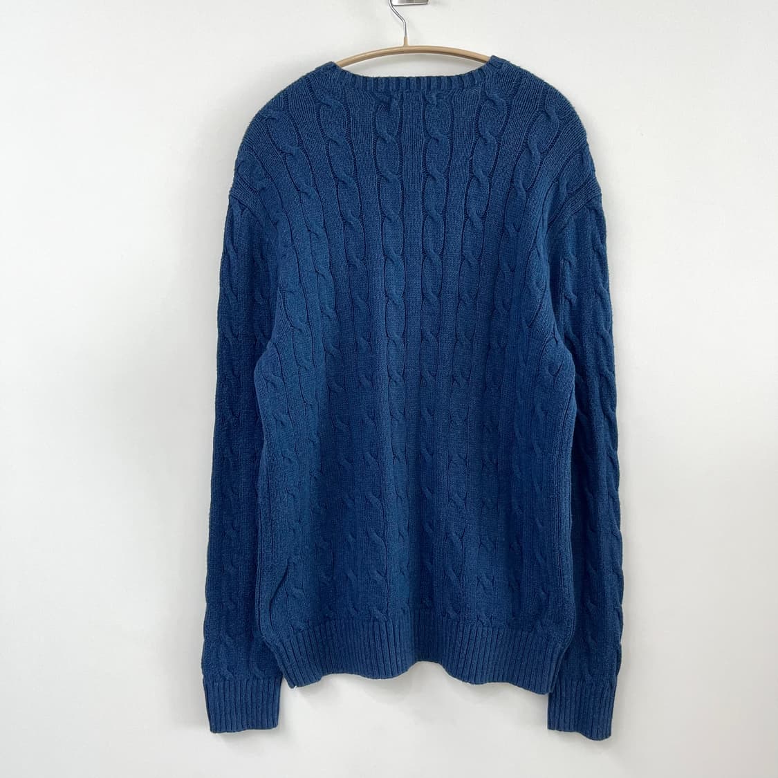 폴로 랄프로렌 블루 케이블 꽈배기 니트 상품이미지3