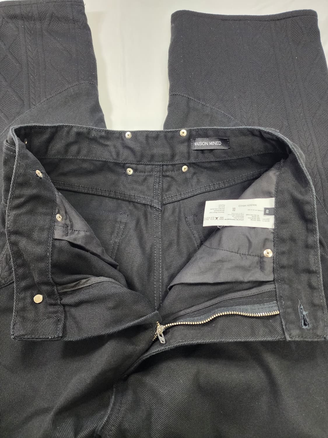 메종미네드 니트 믹스 외이드 팬츠 상품이미지7