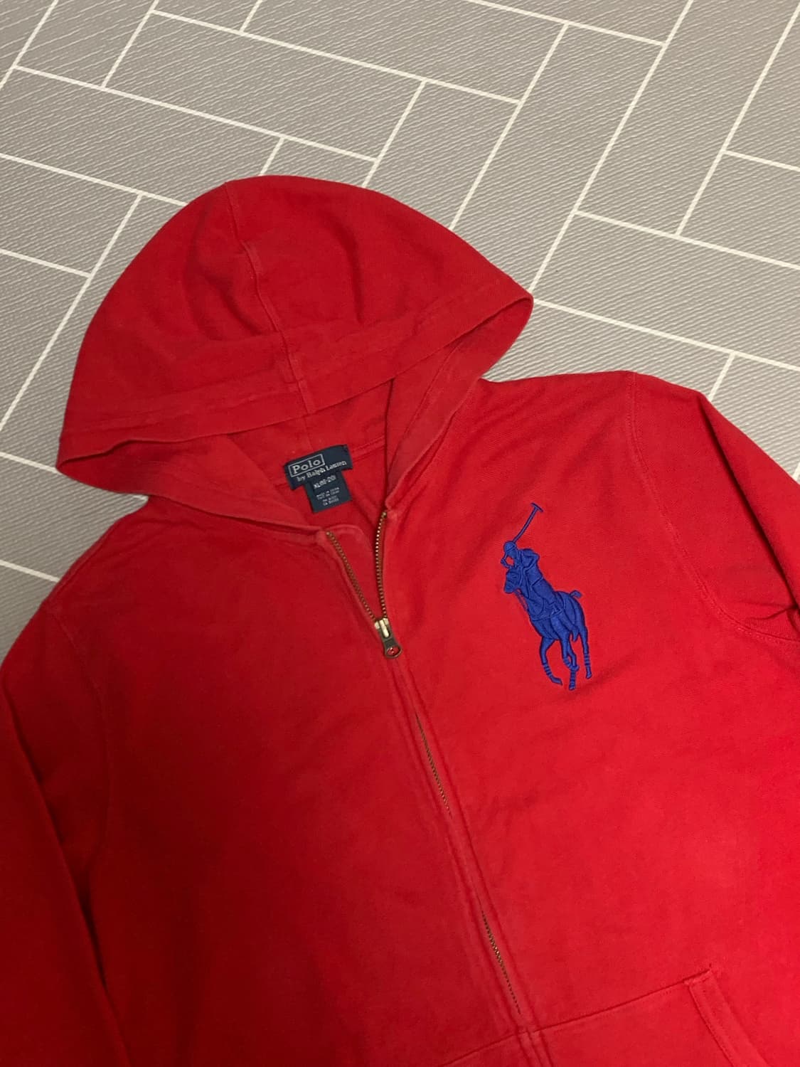 폴로 빅포니 후드집업 레드 상품이미지3