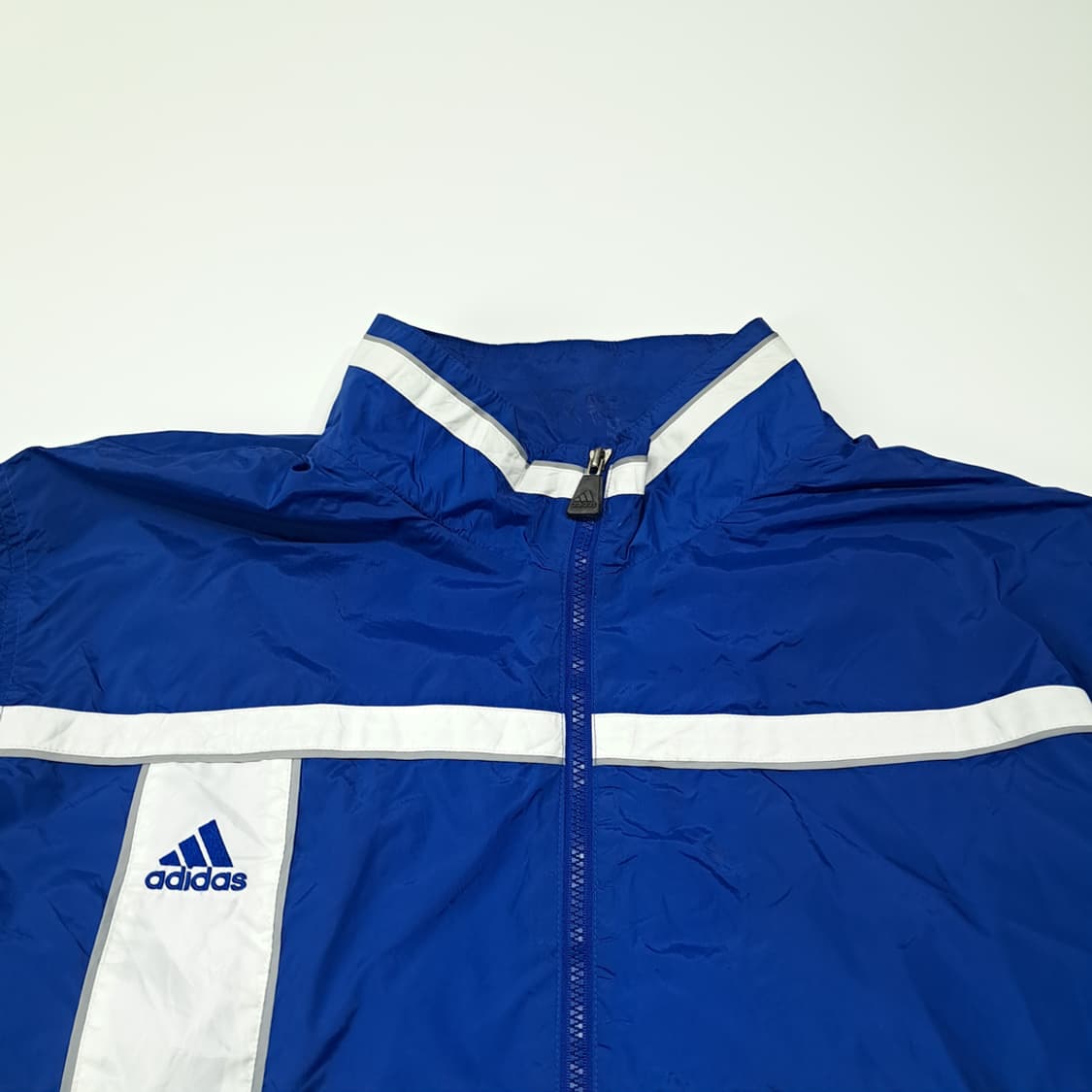CL734 XL 아디다스 00s 블루 화이트 바람막이 자켓 상품이미지2