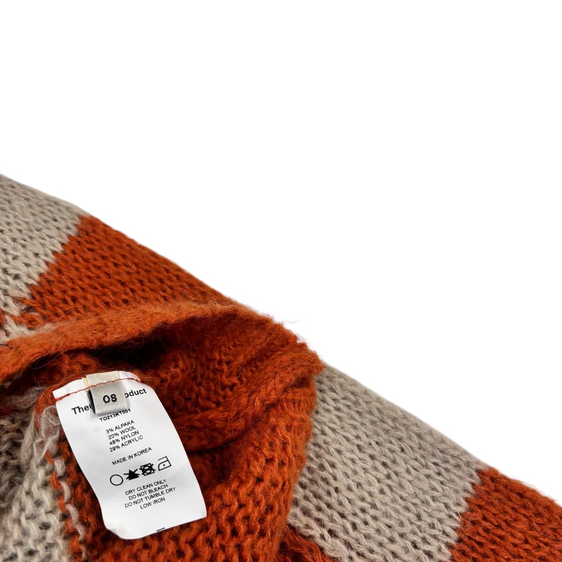 더오픈프로덕트 알파카 체크 보더니트 상품이미지4