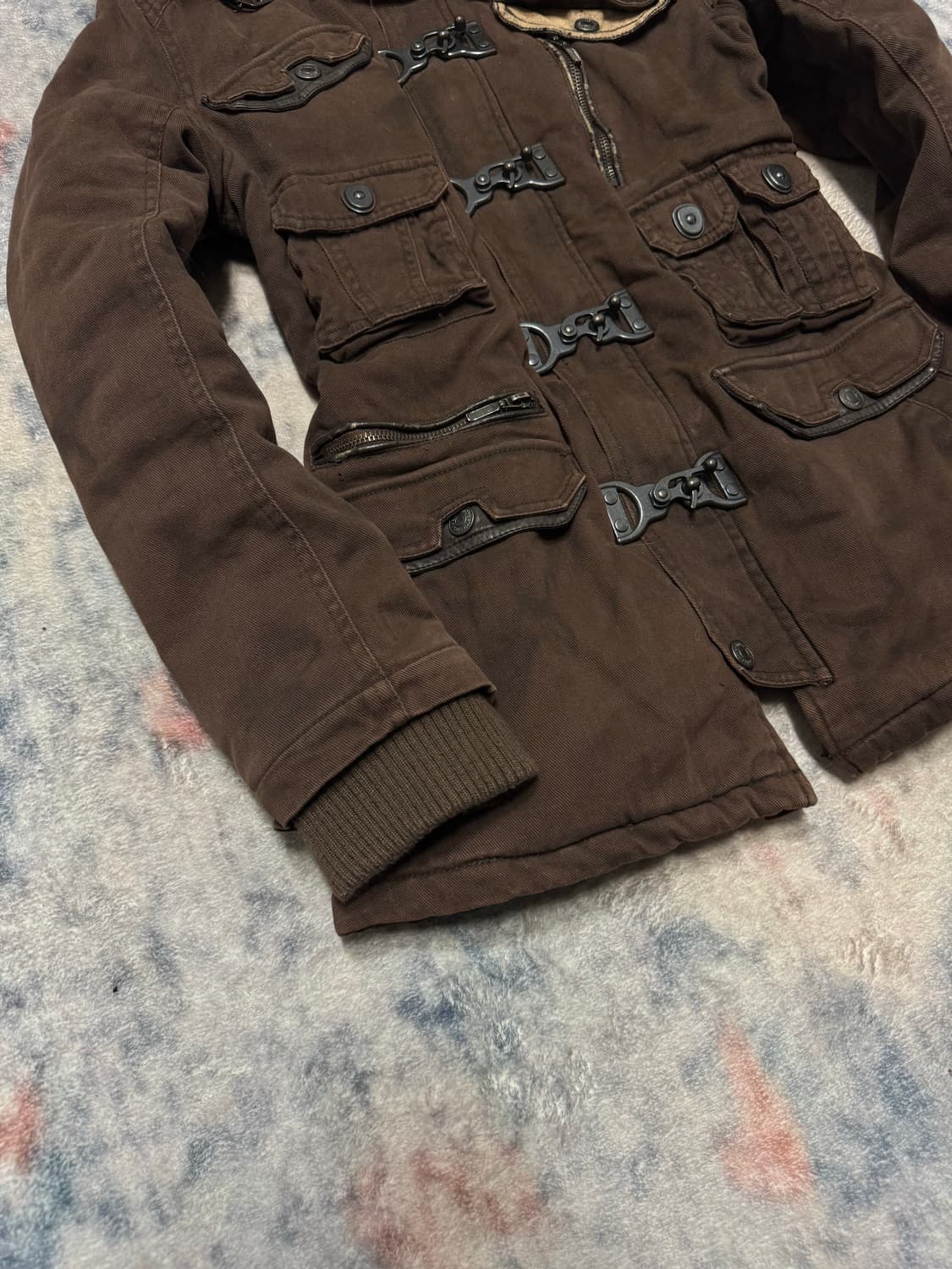 In the attic 00s brown trimming fur fire 상품이미지5