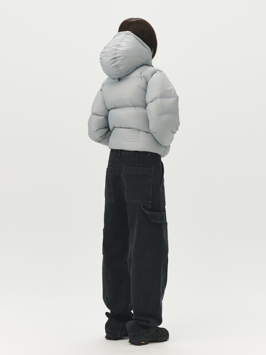 (우먼스 M) 새상품 누마레 이이 EE 우먼스 다운 파카 그레이 상품이미지3