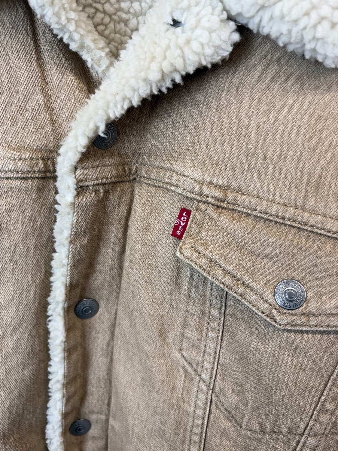 리바이스 데님 쉐르파 트러커 자켓 베이지 상품이미지7