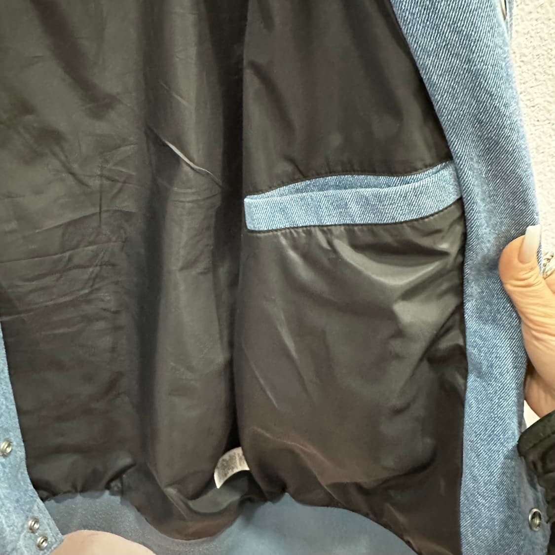 오베이 케어 데님 바시티 자켓M 상품이미지6