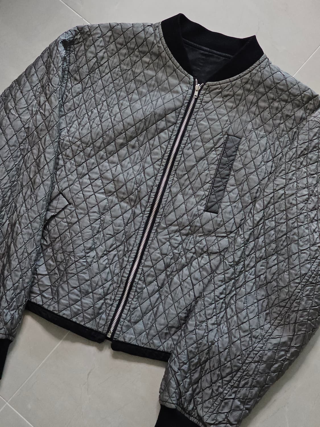 (RARE!) 1990fw 꼼데가르송 옴므 플러스 리버시블 크롭 자켓 상품이미지7