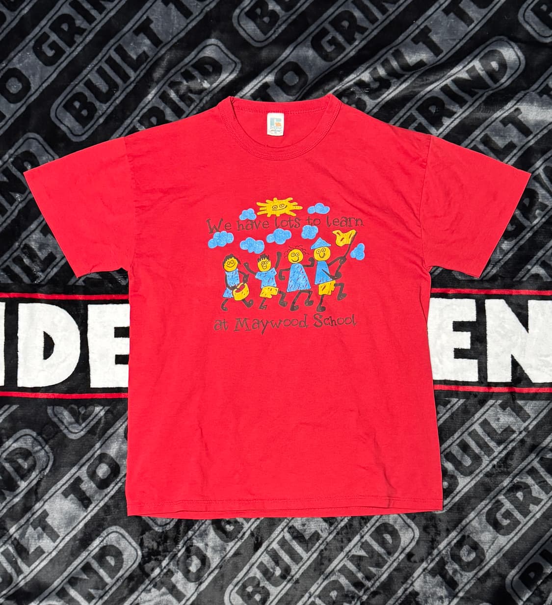 싱글 스티치 러셀 에슬레틱 티셔츠 레드 상품이미지1