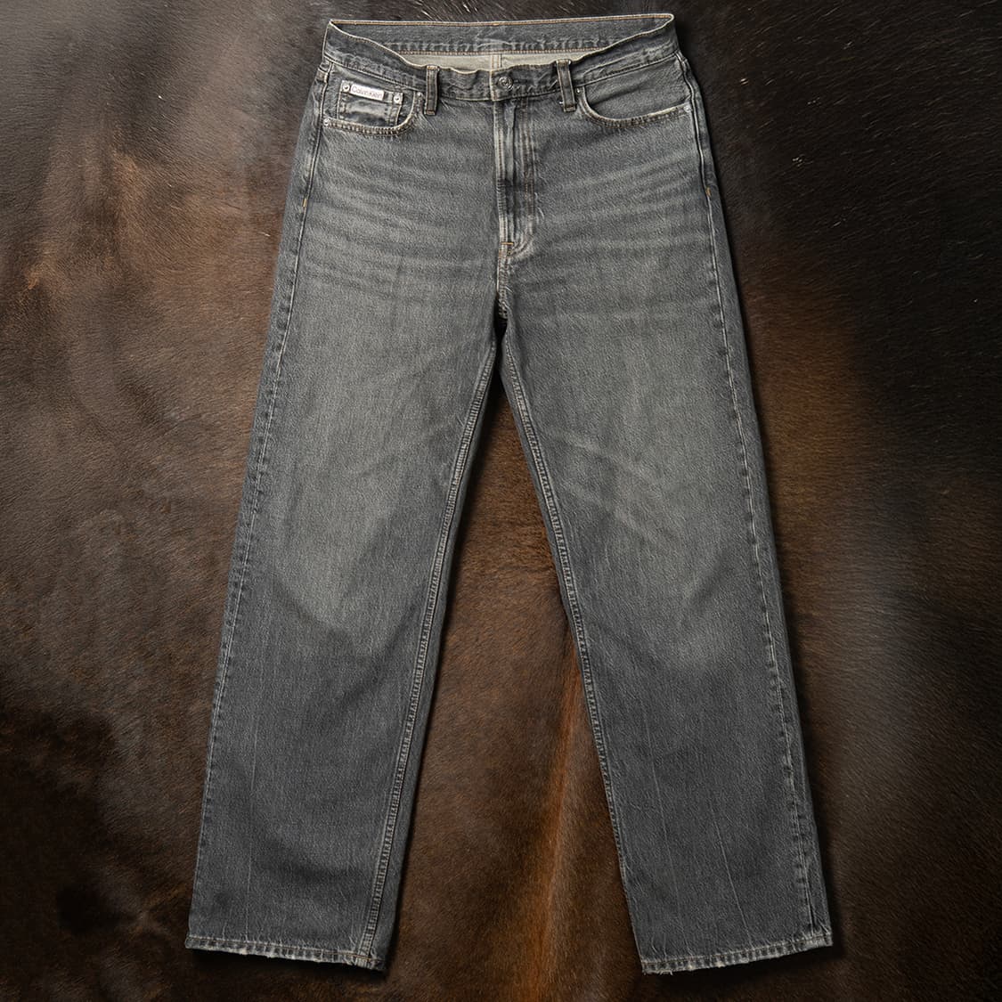 [33] 캘빈클라인 배기핏 루즈스트레이트 블랙 스모크 데님팬츠 그레이  상품이미지2