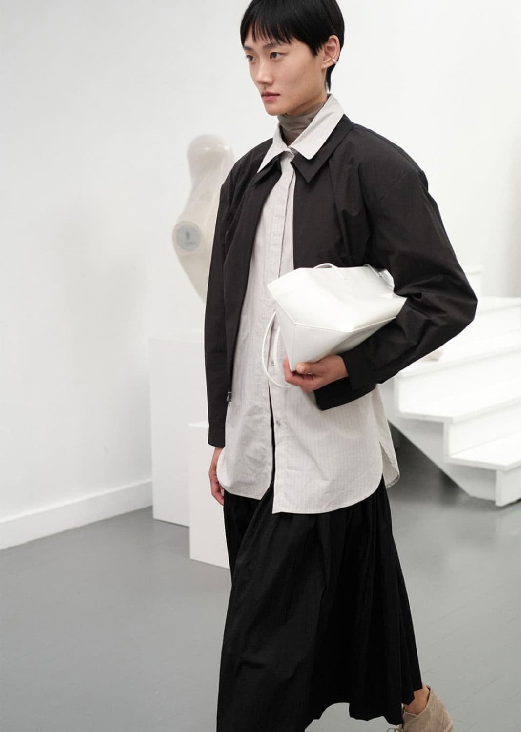 새제품) 아모멘토 25ss 스트라이프 셔츠 os 남녀공용 상품이미지1