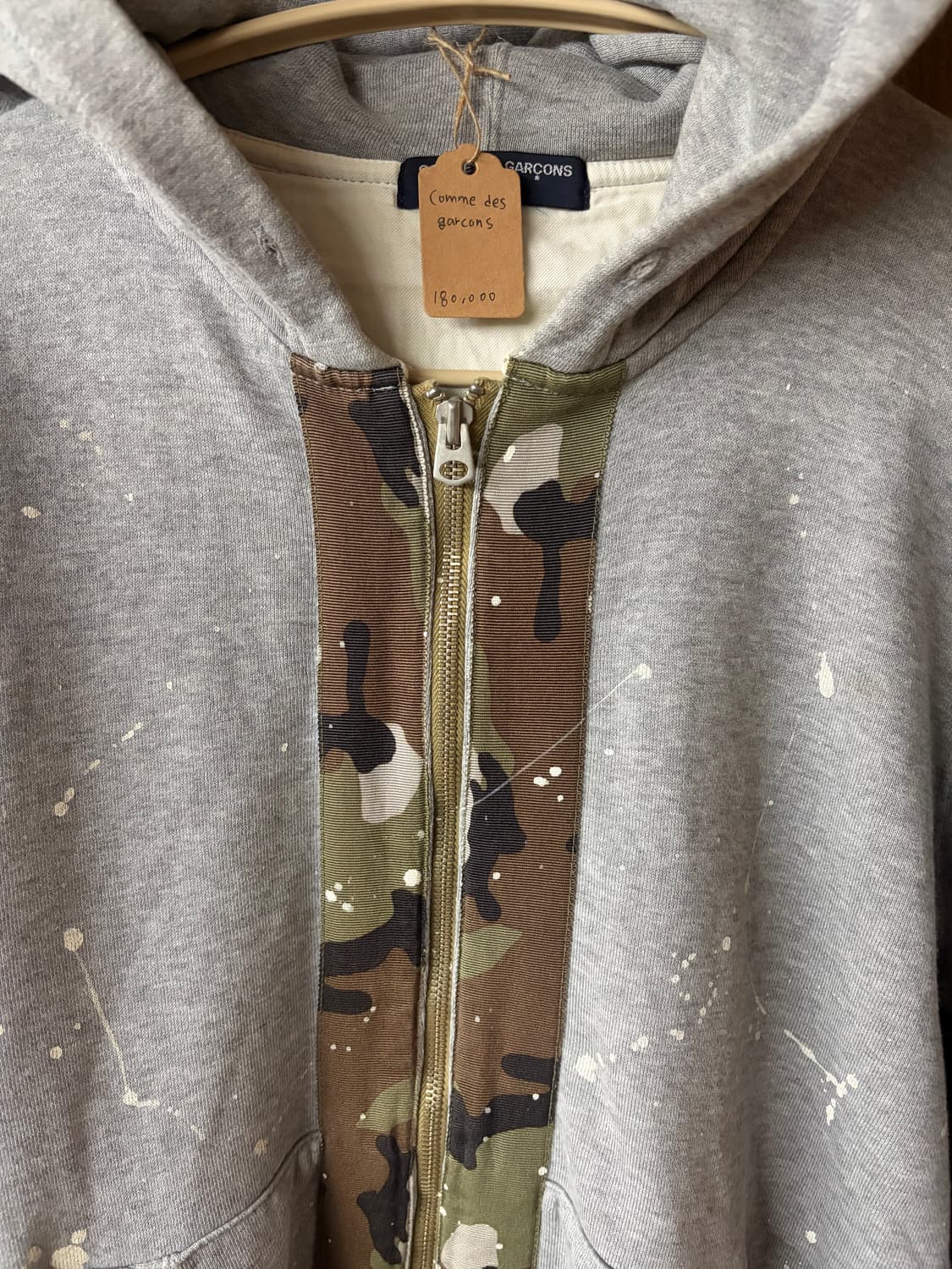 Comme des garcons homme 페인티드 후드집업 M 상품이미지3