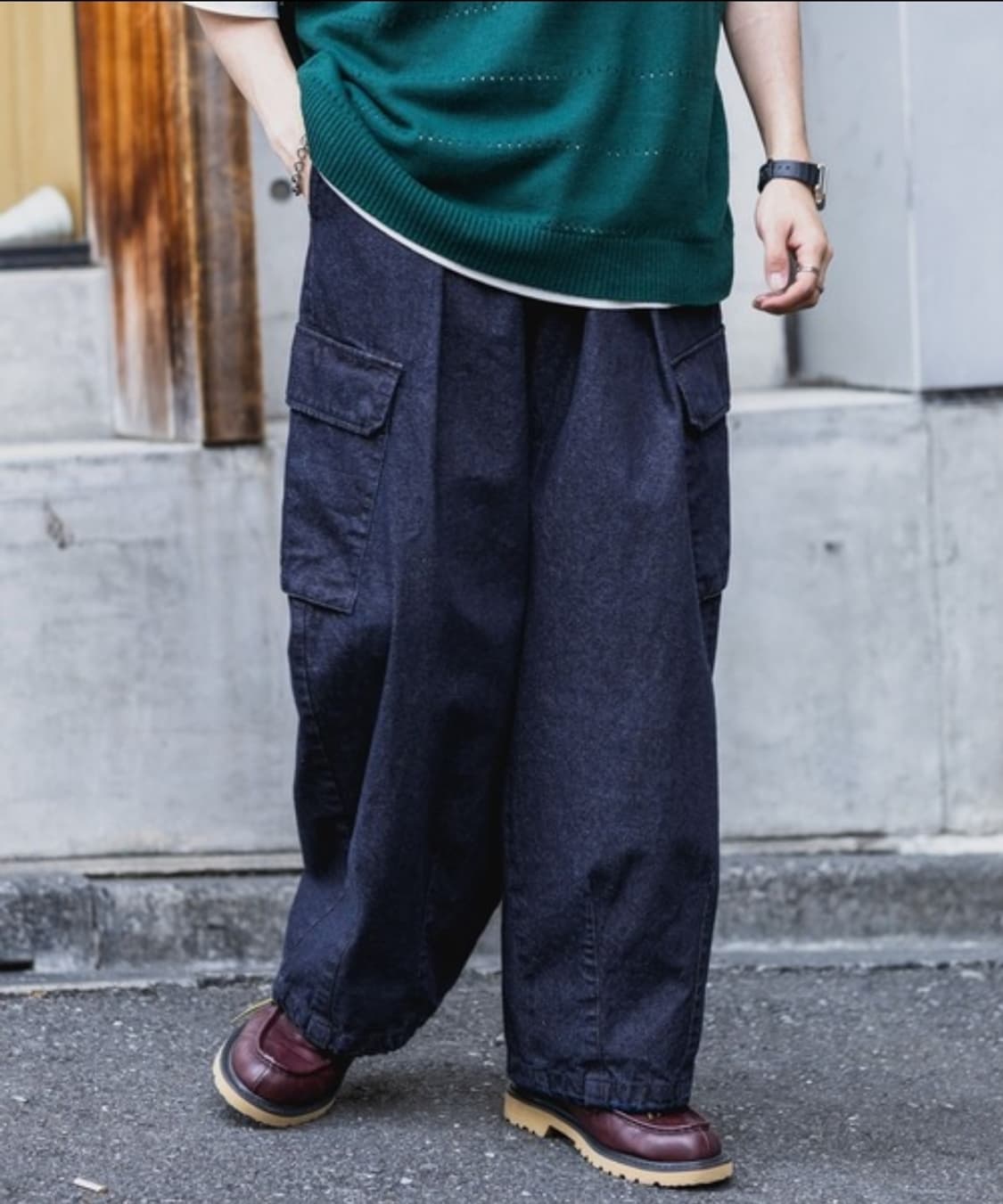 레이지블루 데님 밀리터리 카고팬츠 상품이미지1