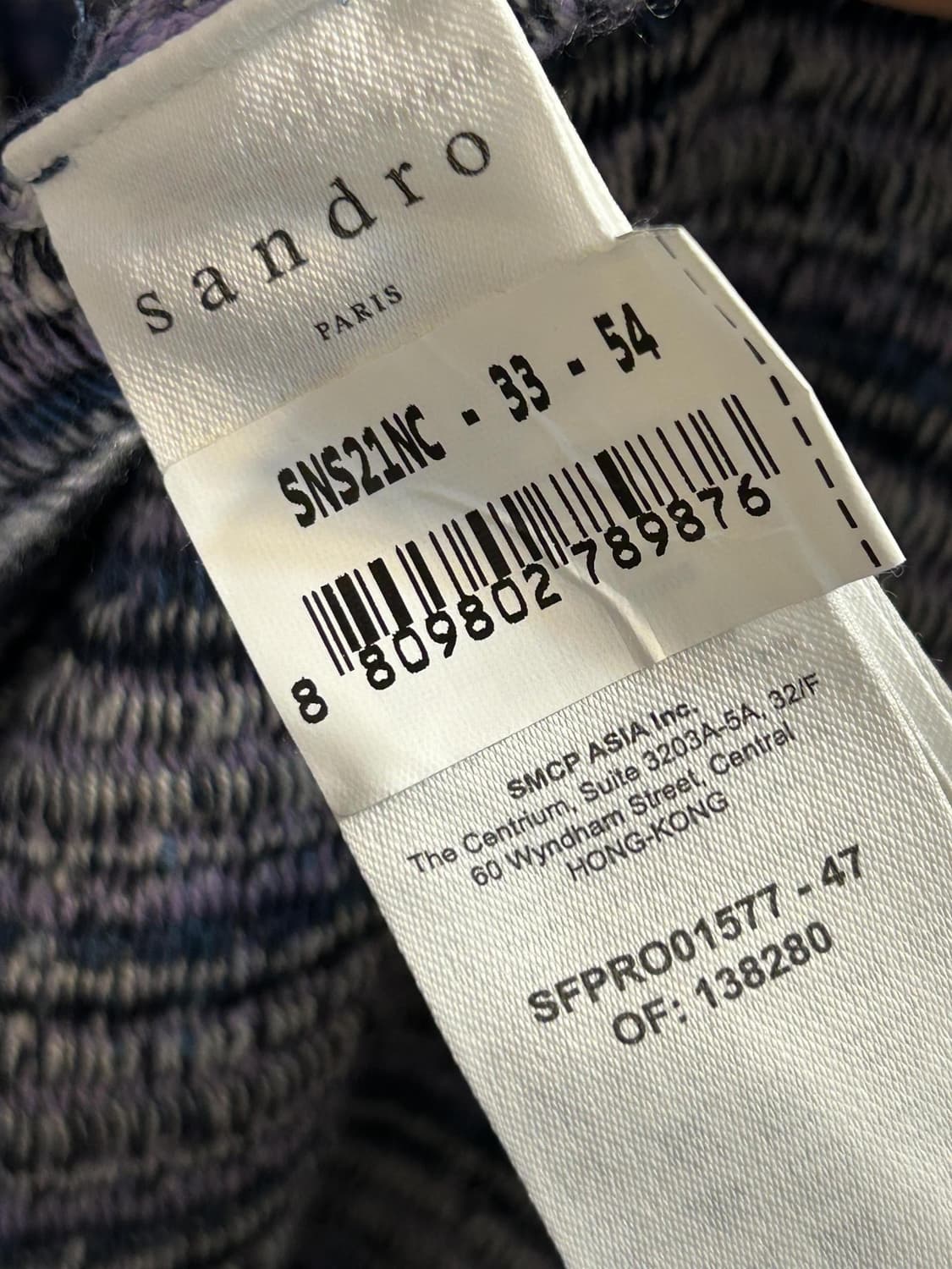 산드로 파리 트위드 체크 반팔 자켓 원피스 상품이미지7