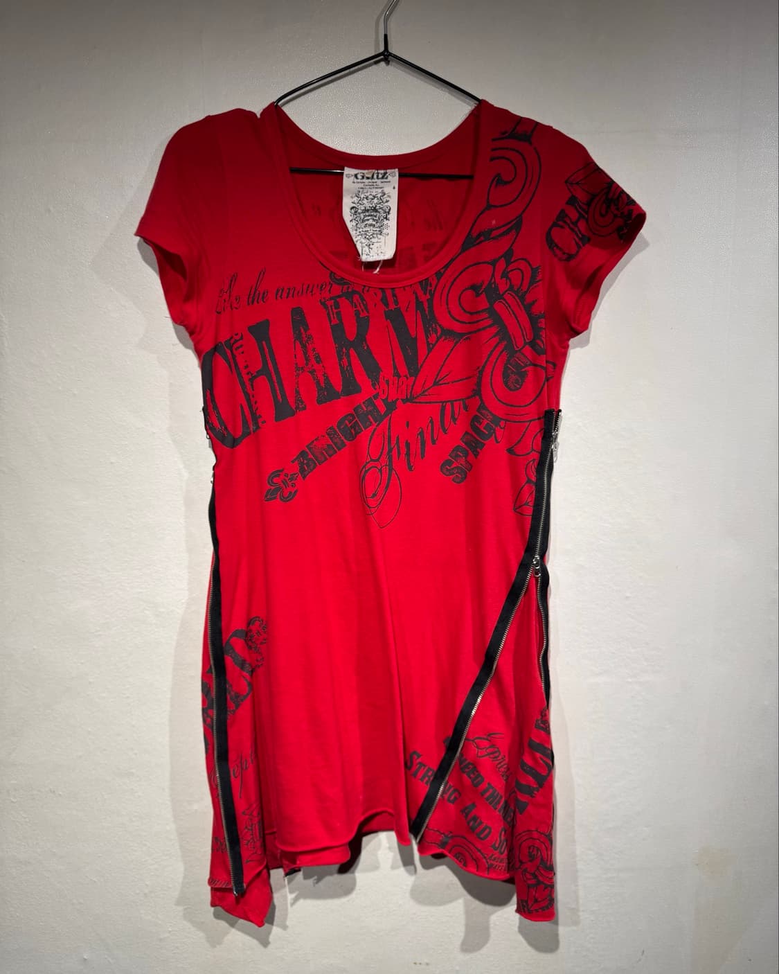 Glitz Red side zipper point mini one pic 상품이미지1