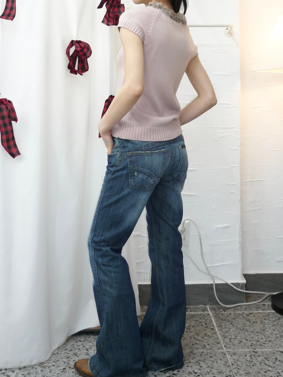 Strawberry fur knit top 상품이미지3