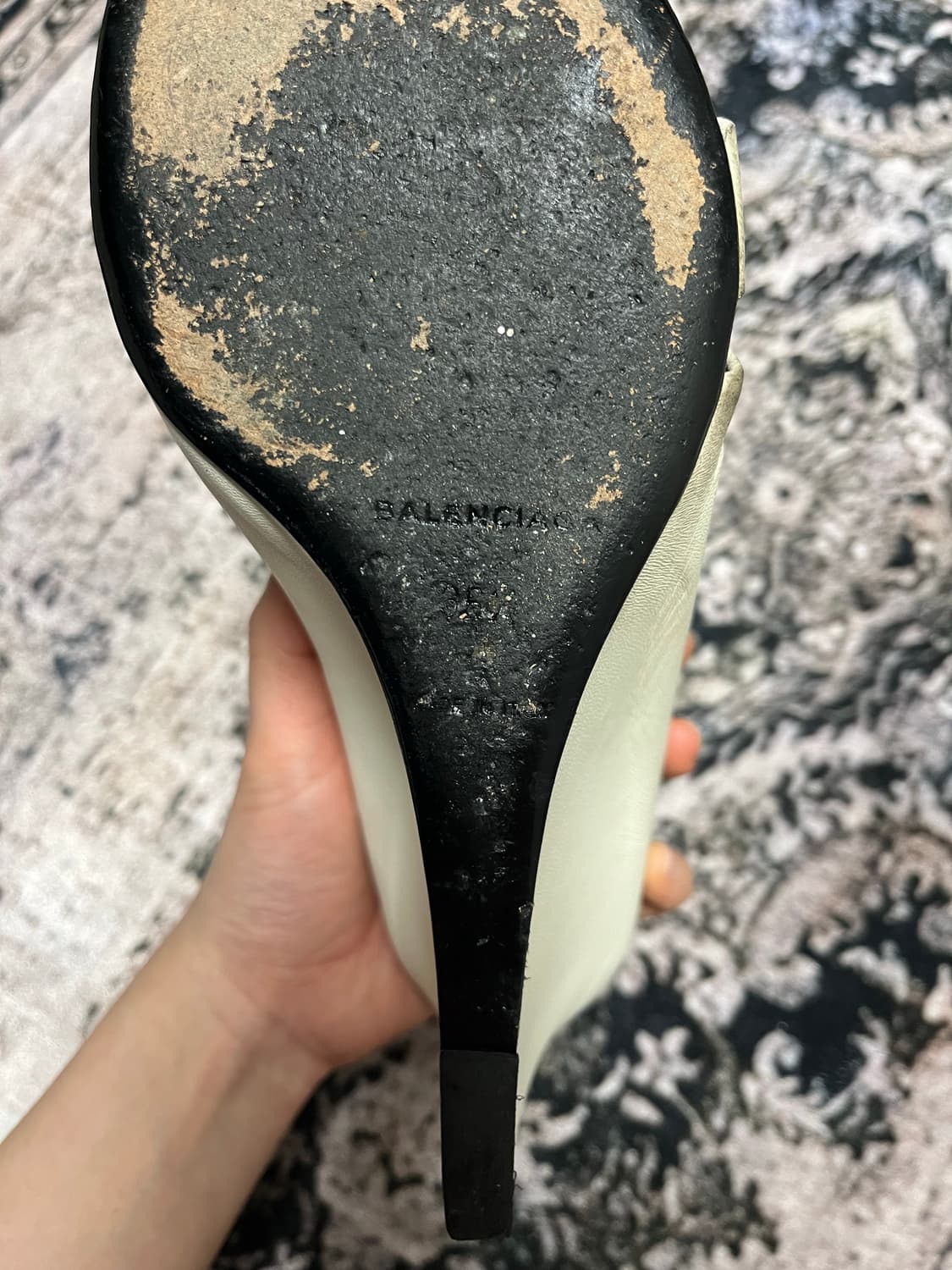 발렌시아가 아카이브 아레나 스터드 웨지 오픈토 힐 235 상품이미지6