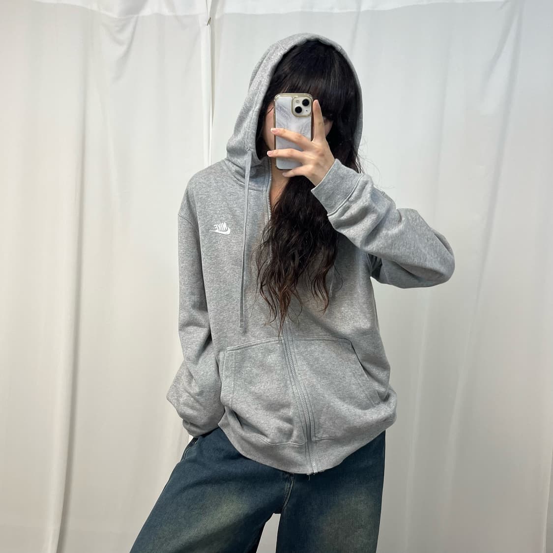 Nike gray hood zip-up  상품이미지1