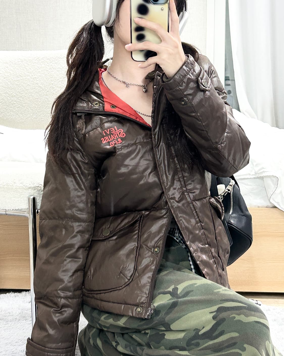 리바이스 초코 브라운 패딩 상품이미지2