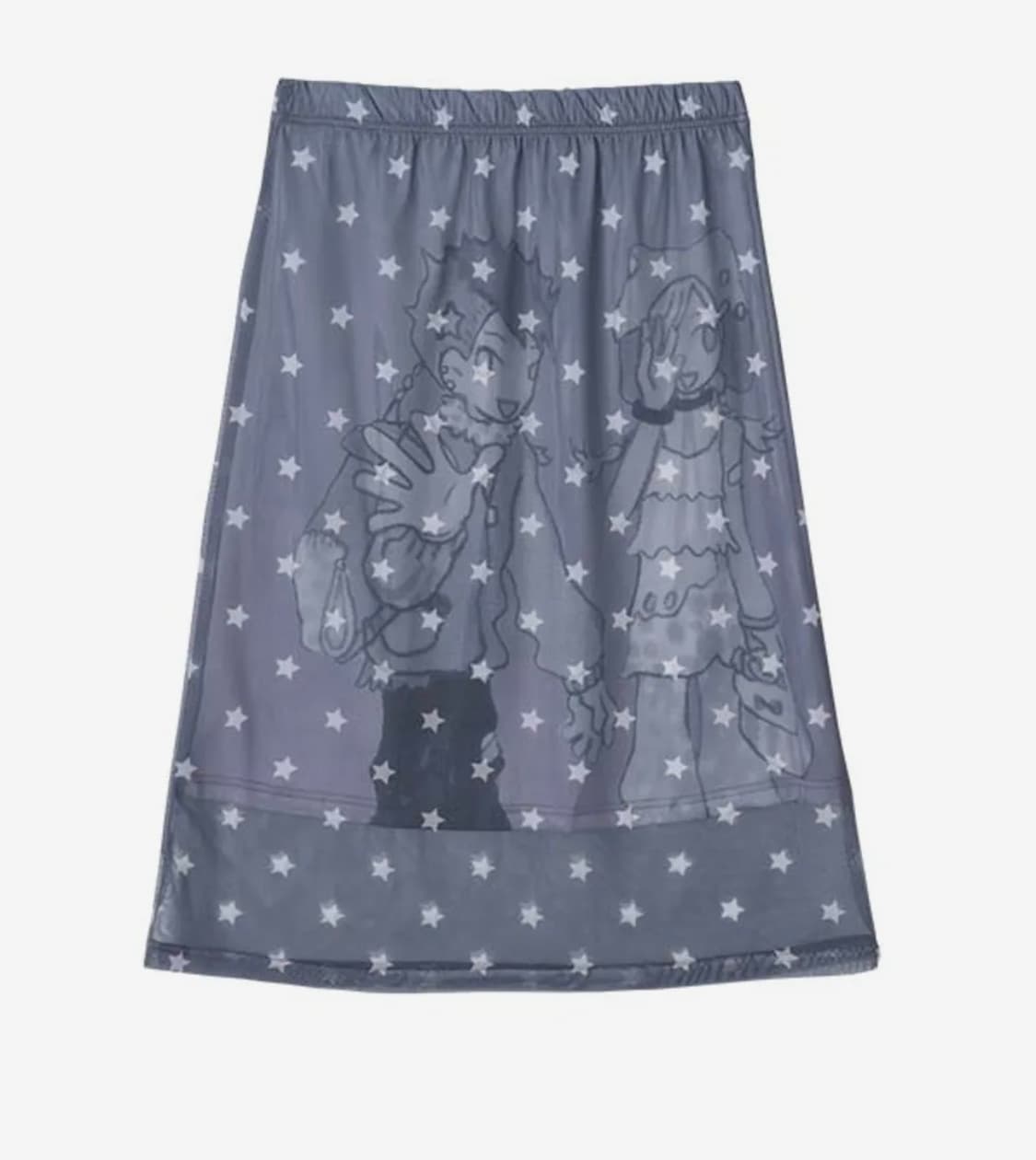 YB x Oliwa Star Print Mesh Graphic Skirt 상품이미지2