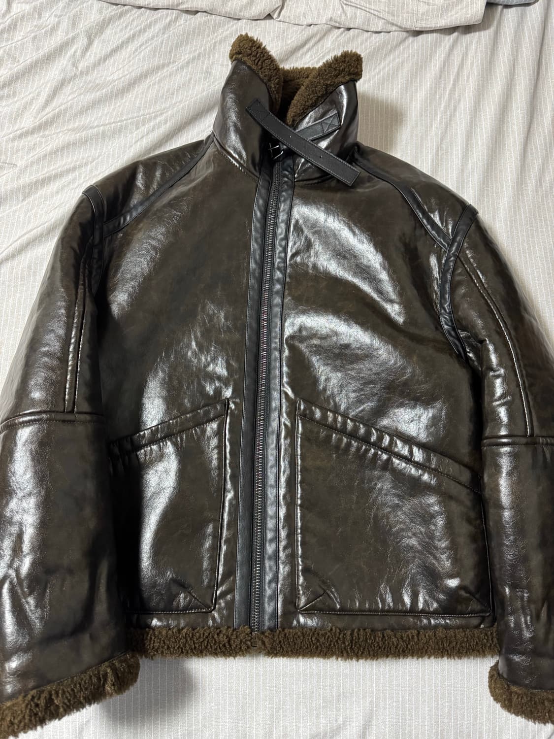 자라 레더 무스탕 m 상품이미지2