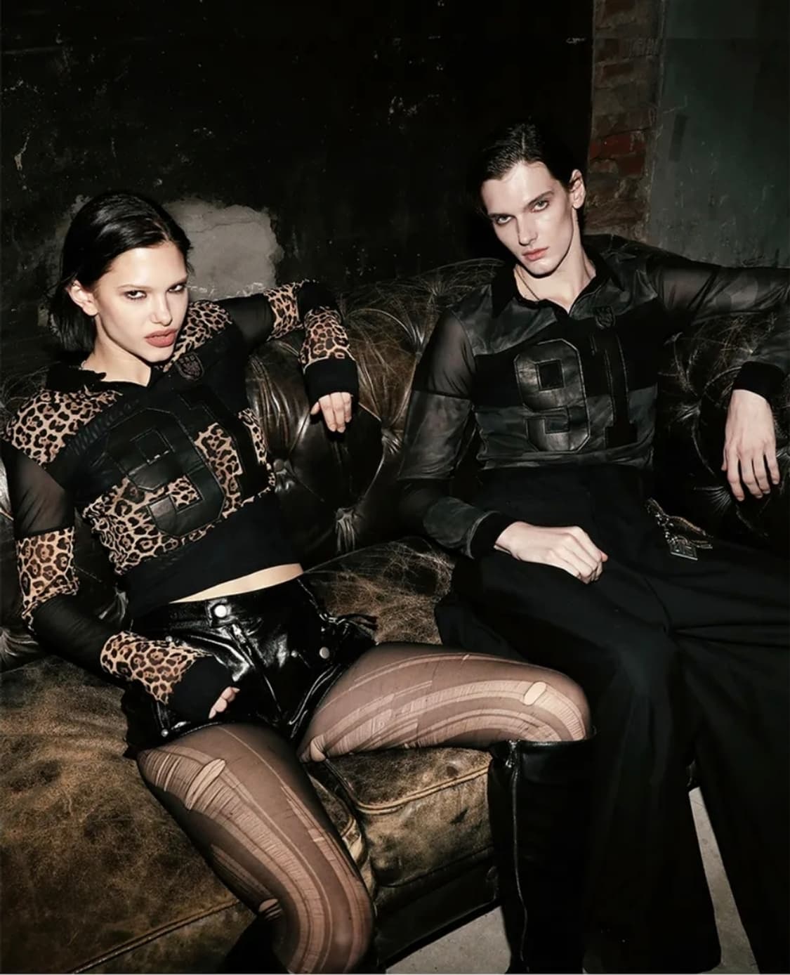 L 2025 배드블러드 레오파드 블랙 시스루 긴팔 티셔츠 상품이미지1