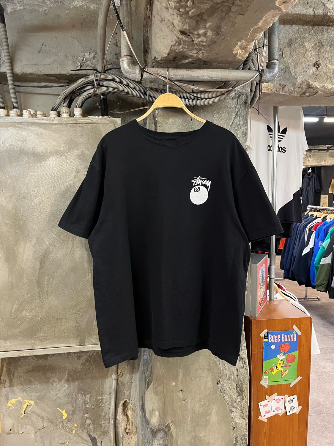 스투시 에잇볼 빅로고 반팔티 블랙 XL #csz2888 상품이미지2