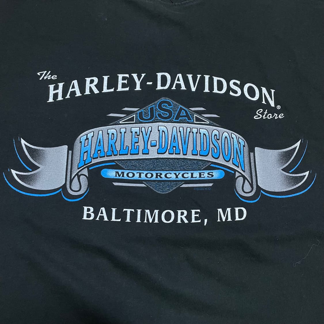 [2XL] 할리데이비슨 2004 블루 플레임 롱슬리브 상품이미지4