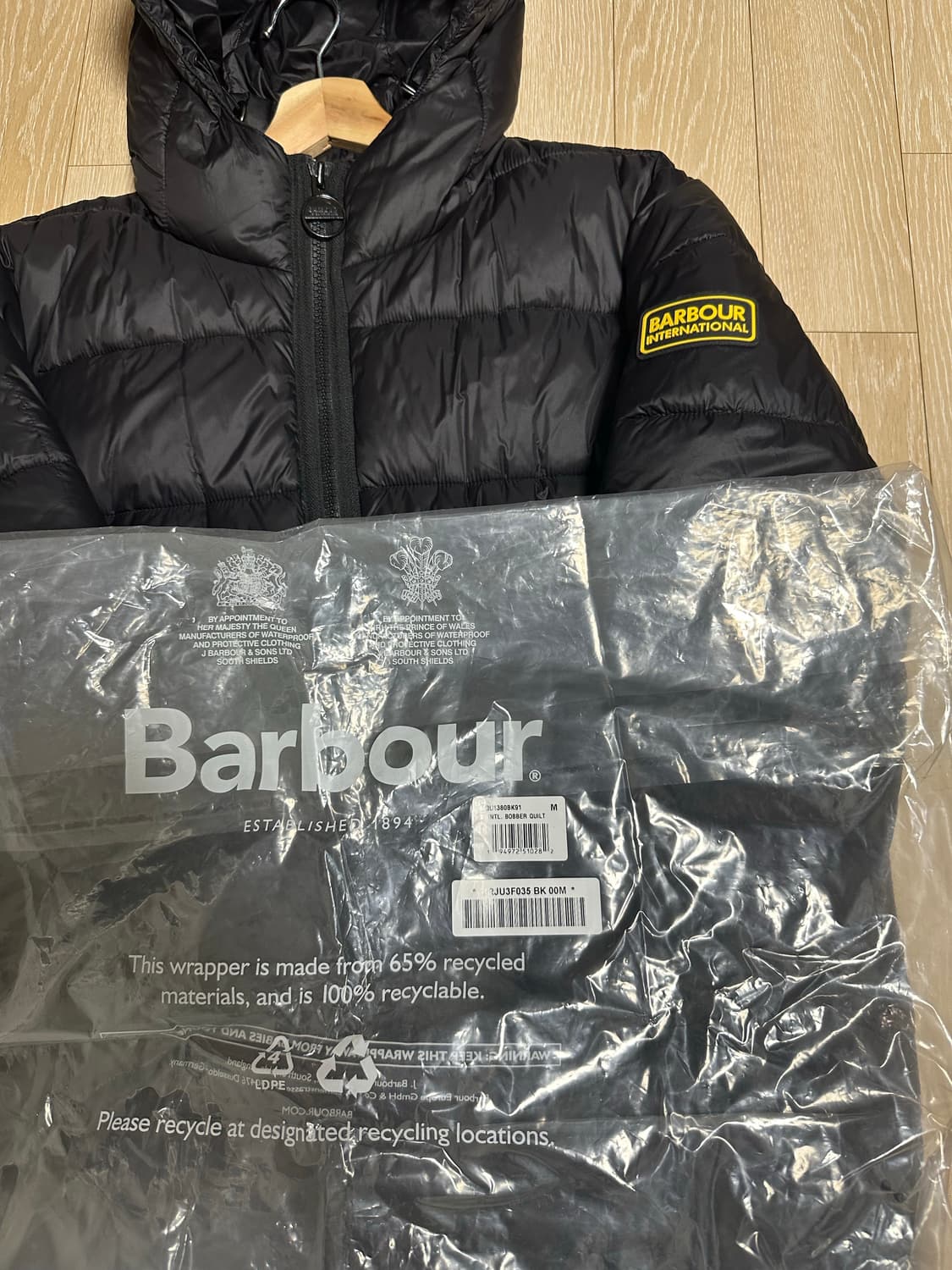 남성 바버 패딩 자켓 m 상품이미지7