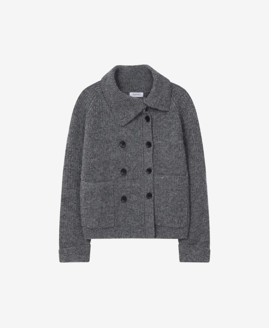 미세키서울 더블 버튼 볼드 니트 그레이 상품이미지2