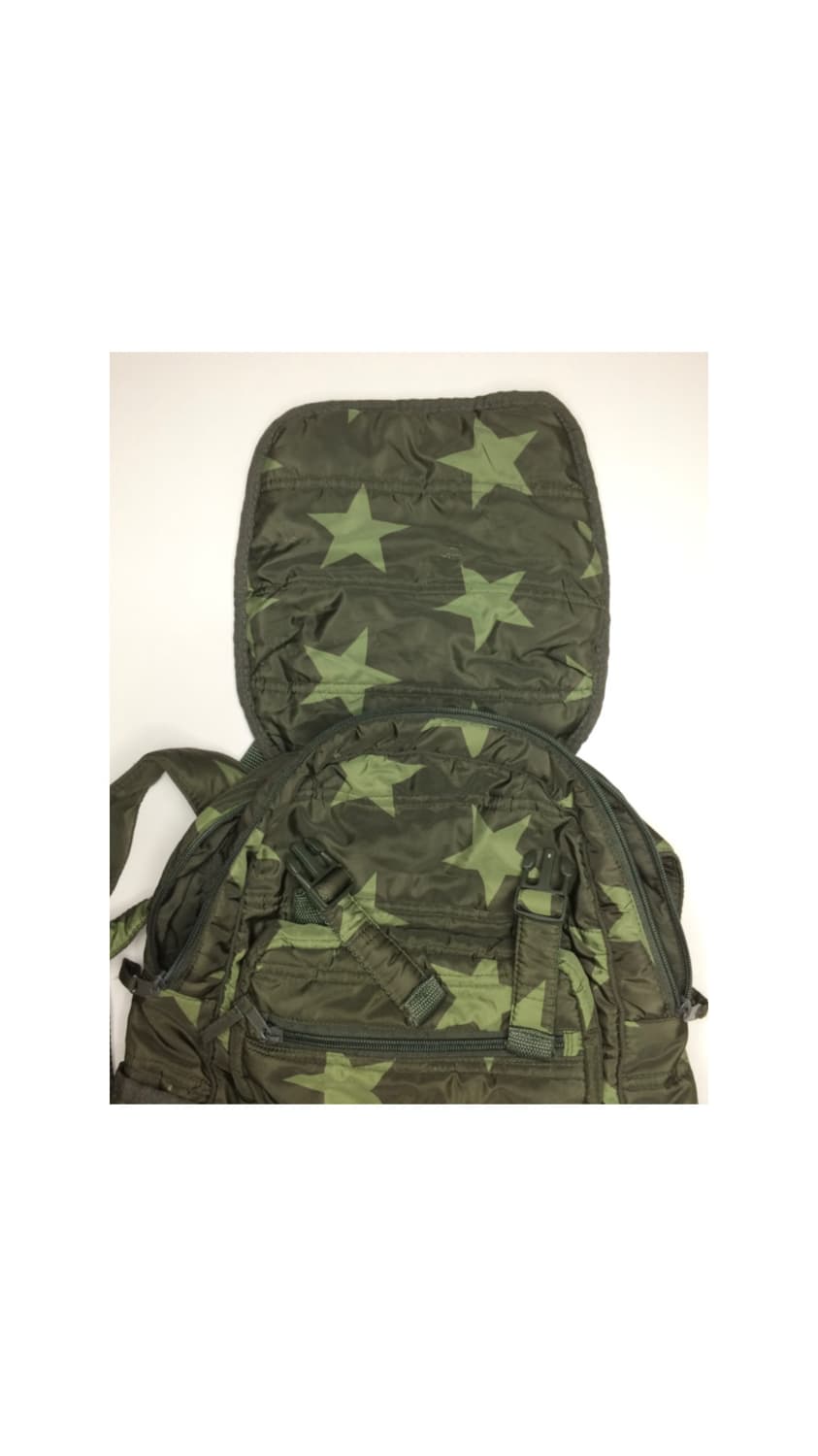 빈티지 카키 별 무늬 백팩 상품이미지4