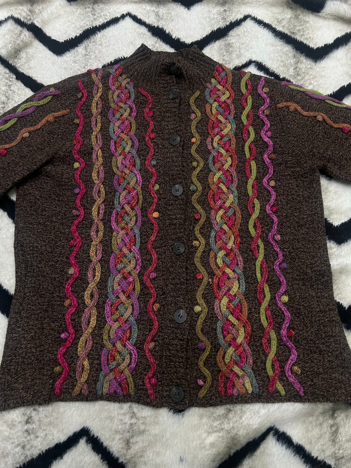 [L]Talbots USA 자수 가디건 자켓/브라운 상품이미지3