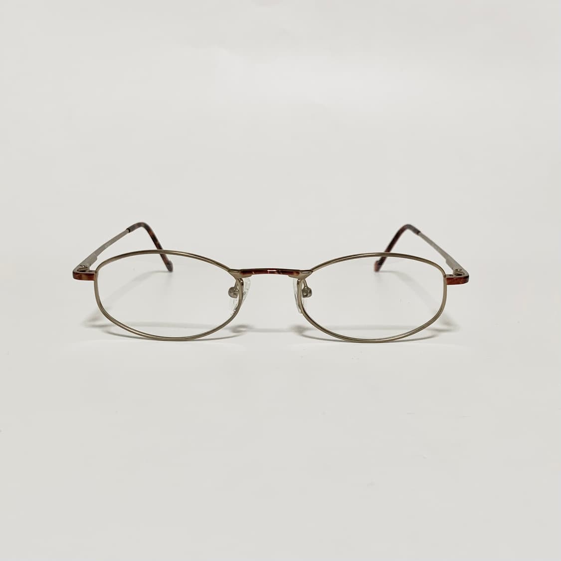 955 데드스탁 빈티지안경 클래식 오벌 골드 호피 가벼운 티타늄 픽키 상품이미지1