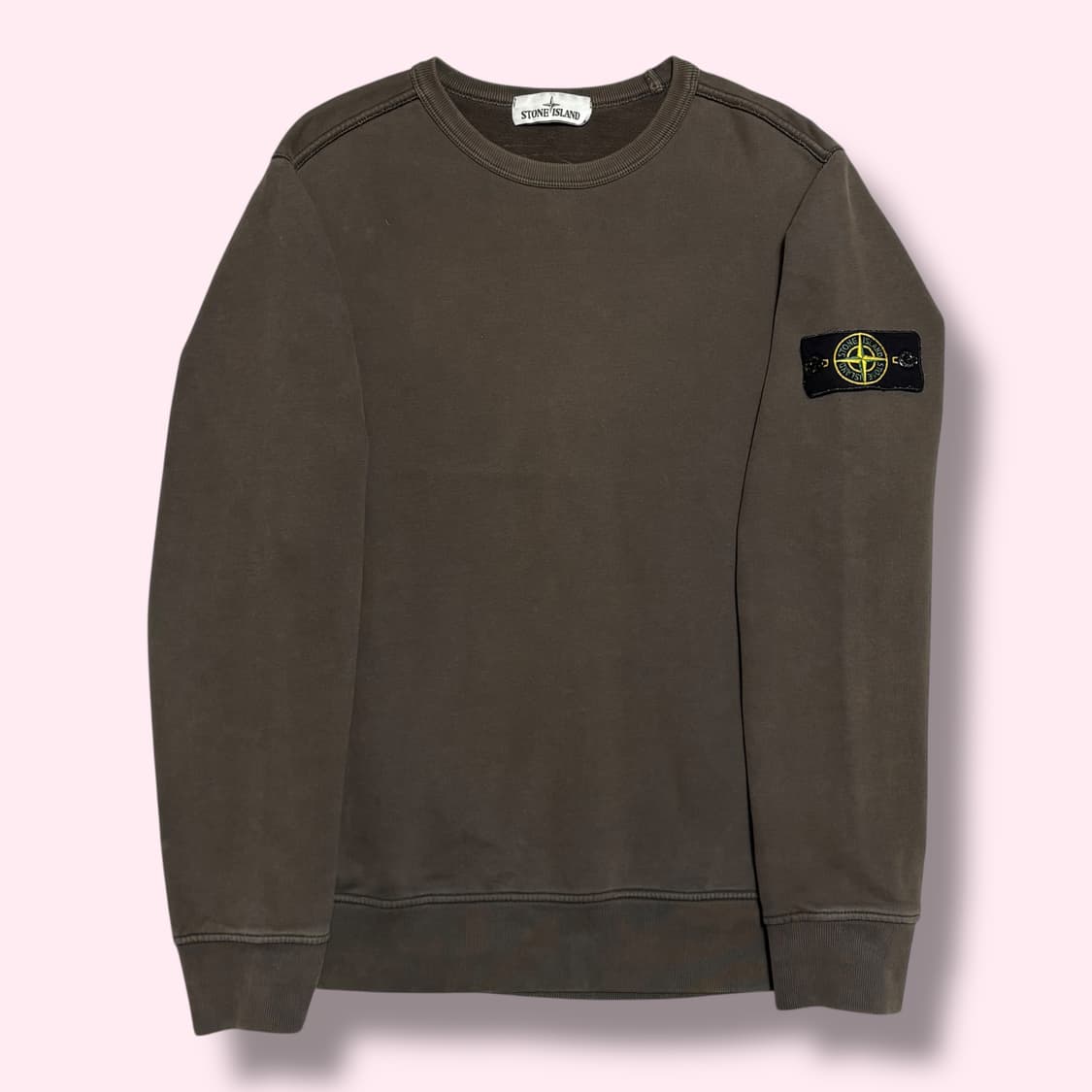 Stone Island 정품 와펜 패치 브라운 맨투맨 상품이미지1