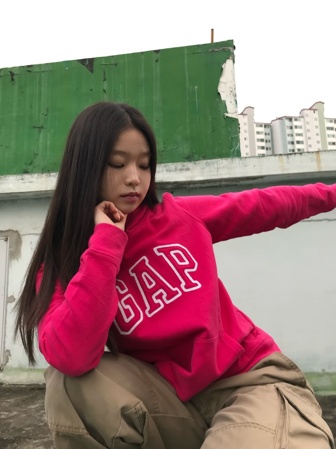 갭 핫핑크 후드티  상품이미지1