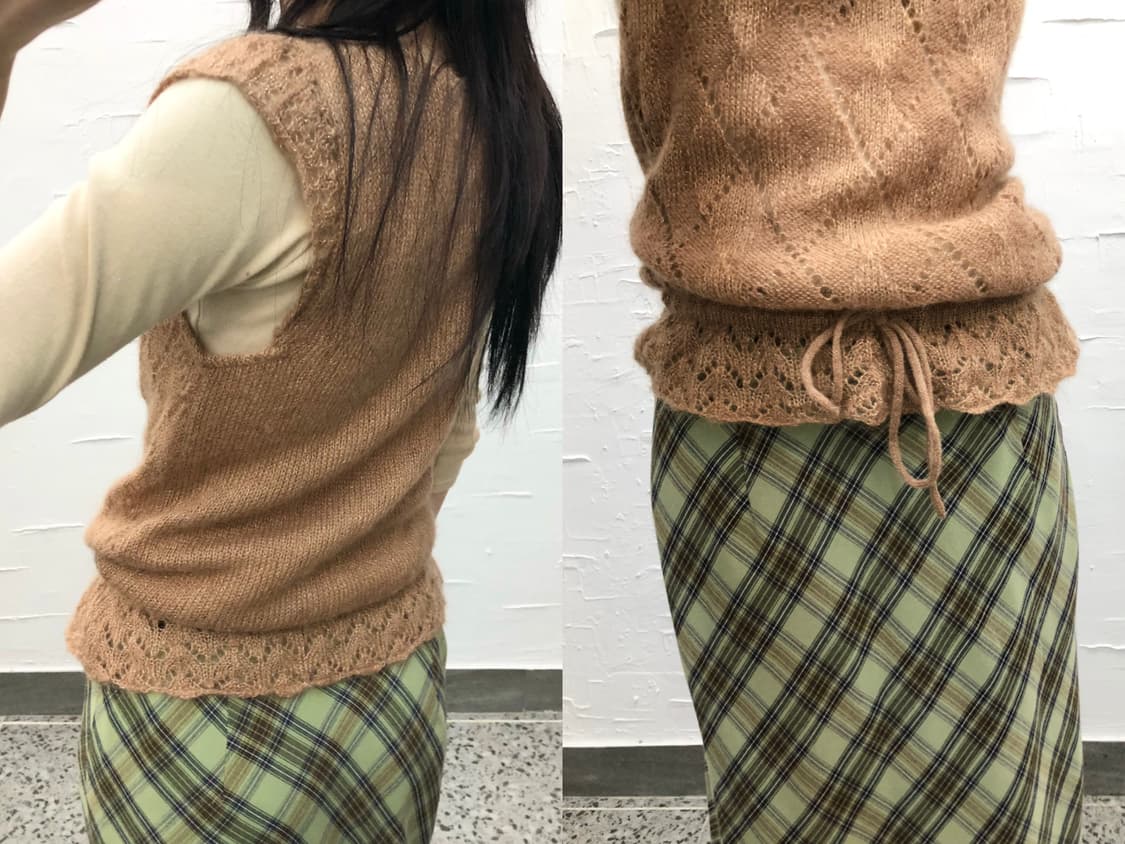 gold perl tie vest 상품이미지3