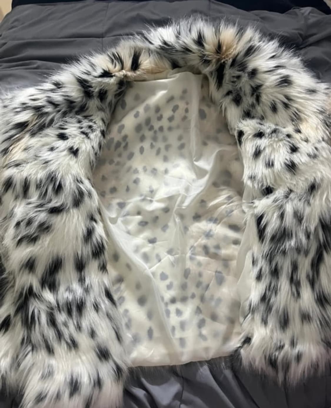 갸루 레오파드 퍼자켓 상품이미지3