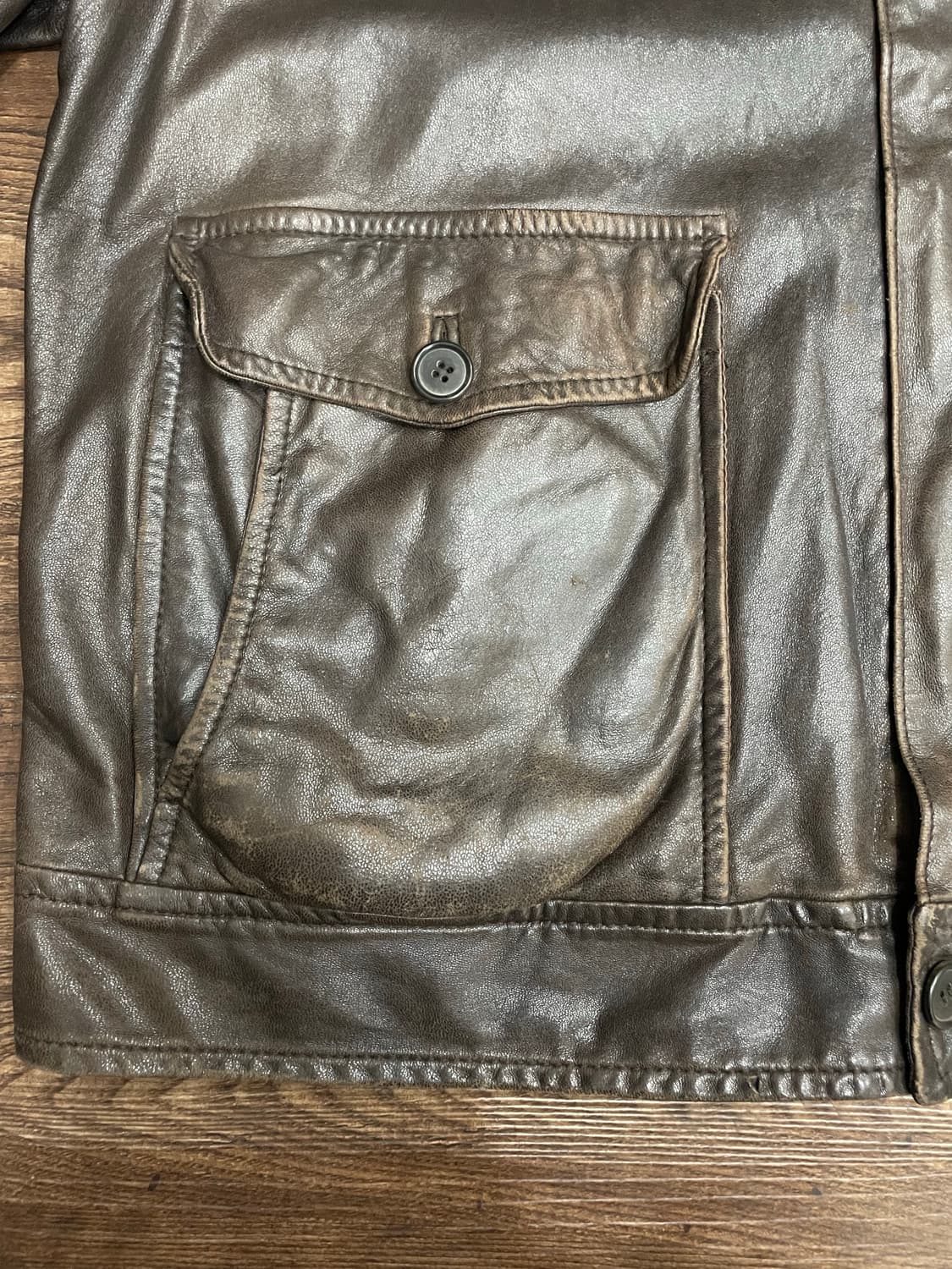 마르니 A-2 양가죽 플라이트 자켓 브라운 50 상품이미지5