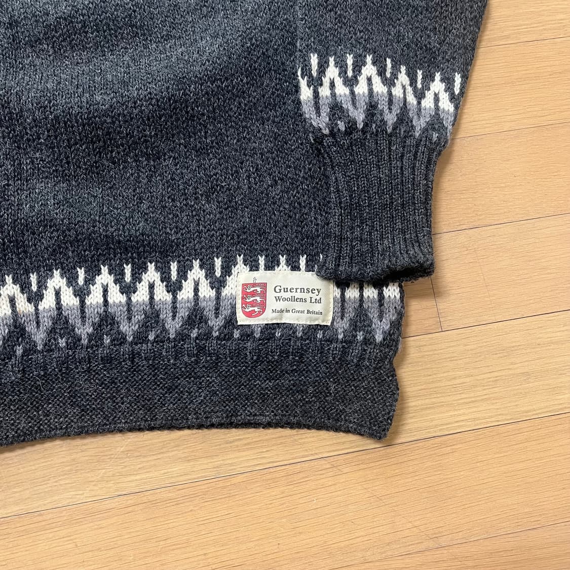 건지울른스 피셔맨 노르딕 스웨터 차콜 상품이미지6