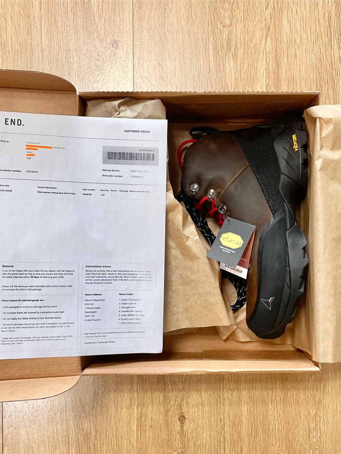 새제품 택포) 로아 하이킹 안드레아스 비브람 부츠 상품이미지2