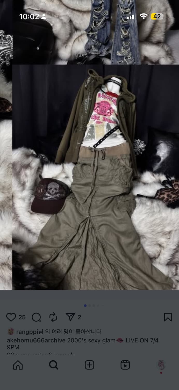 고아 GOA 스커트 카키 상품이미지2