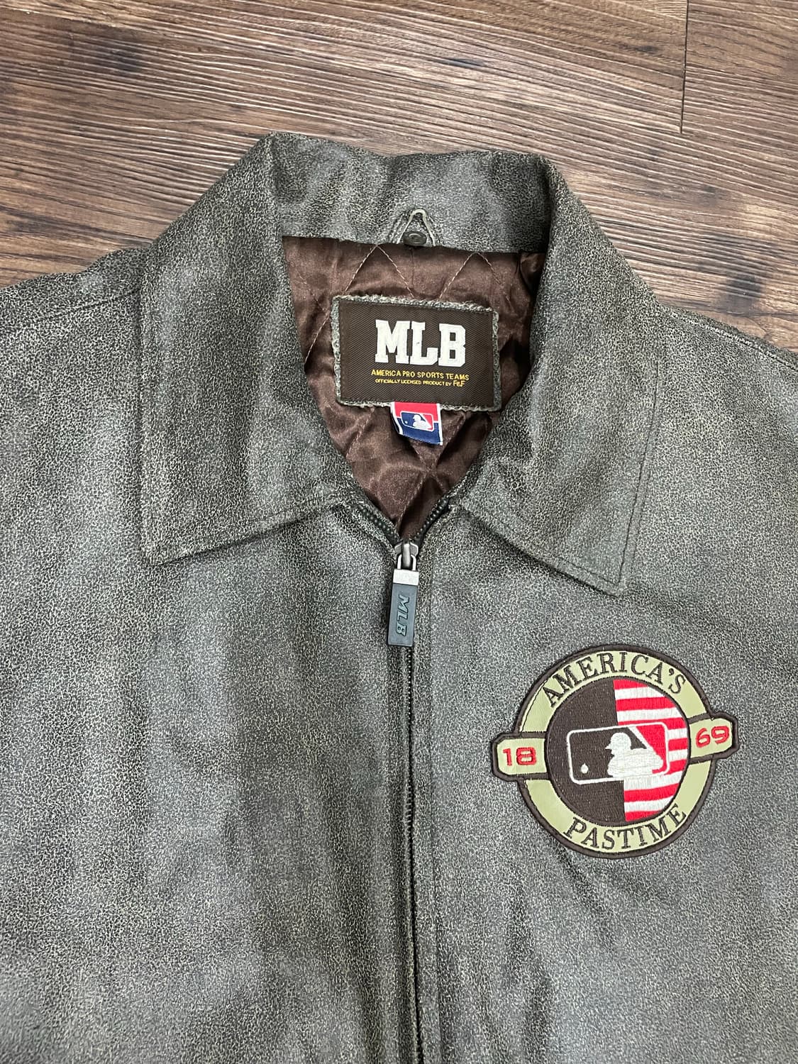 00s MLB 소가죽 바시티 레더 자켓 상품이미지2