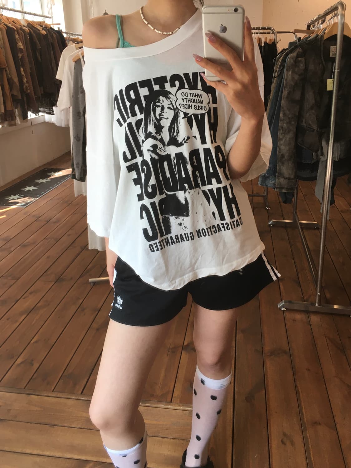 히스테릭글래머 화이트 히스걸 롱슬리브 상품이미지2