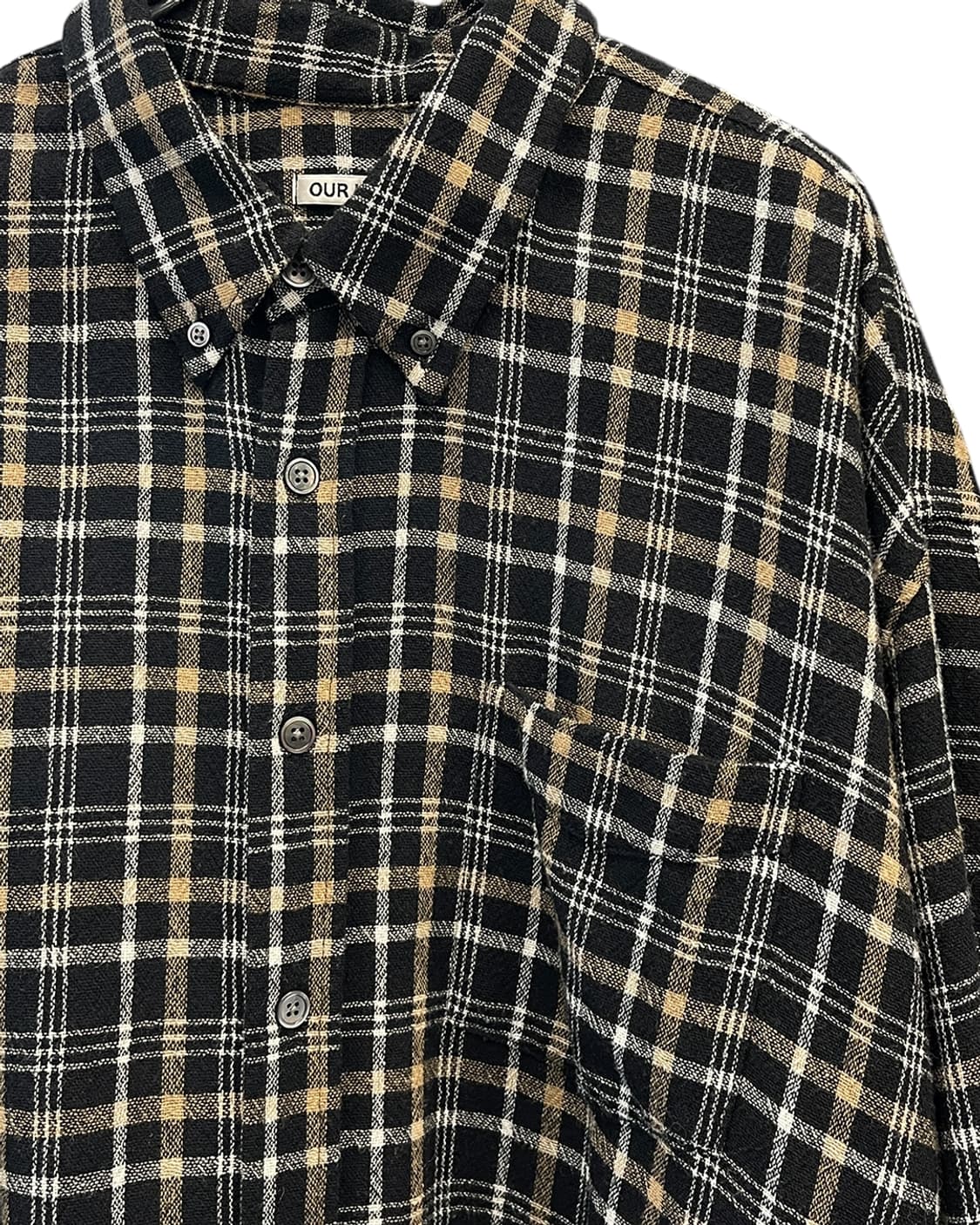 아워레가시 보로우드 BD 셔츠 브라운 체크 상품이미지6