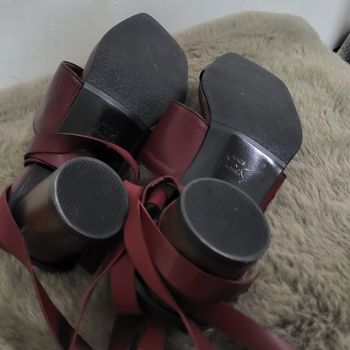 새상품 오르 orr 드레곤블루스 샌들 토 링 힐 레이스업 35.5 225 상품이미지3