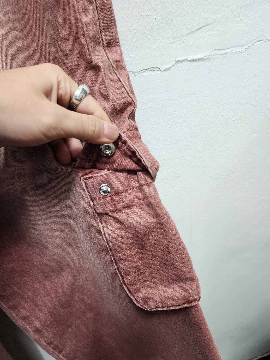 엑스톤즈 워싱 데님 카고바지  상품이미지3