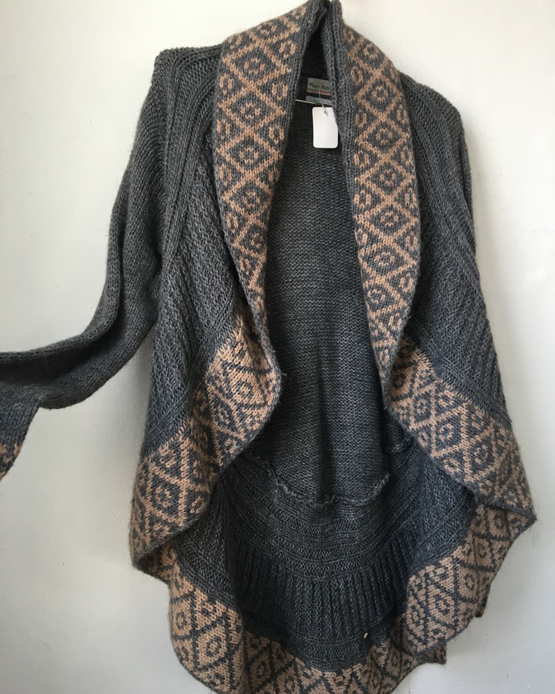 Nomadic pattern ruffle open knit cardiga 상품이미지4