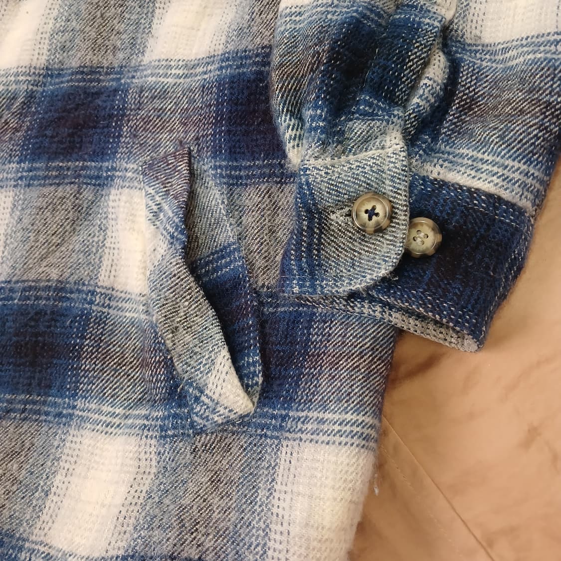 양털누빔 체크셔츠  상품이미지7