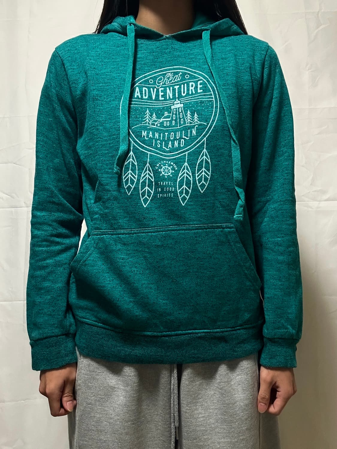 빈티지 프린팅 기모 후드티 상품이미지2