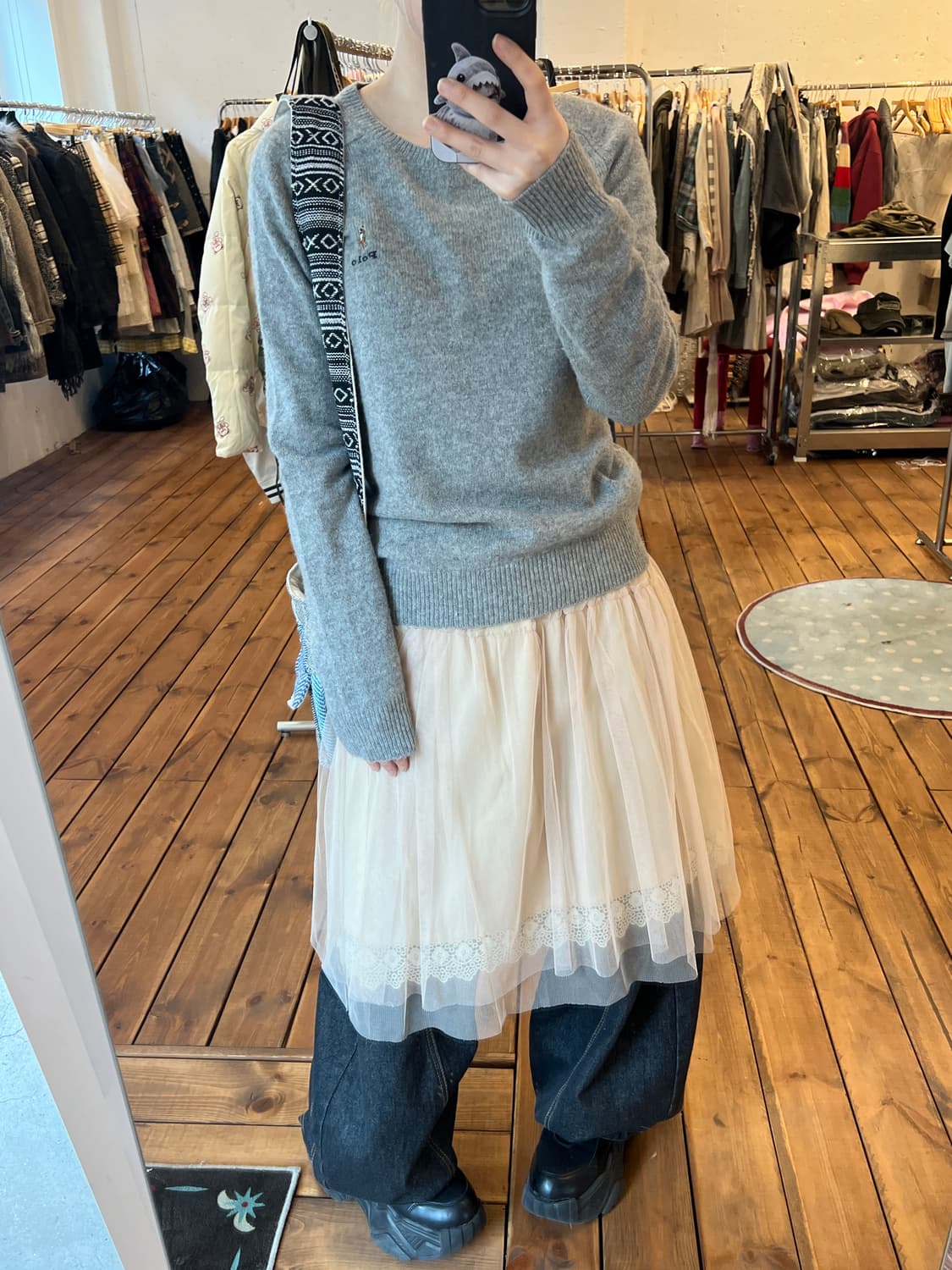 폴로 그레이 니트 상품이미지1